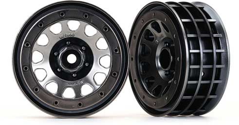 Wheels, Method 105 2.2" (black chrome, beadlock) (beadlock rings sold separately)